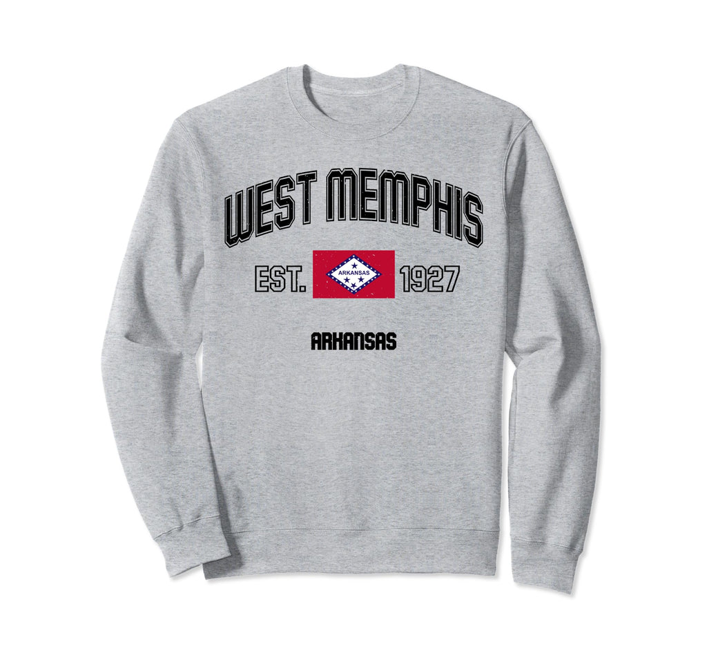 West Memphis Arkansas Ar State Sweatshirt - Minimalist Print for Adults - T-Shirt, Sweatshirt, Hoodie