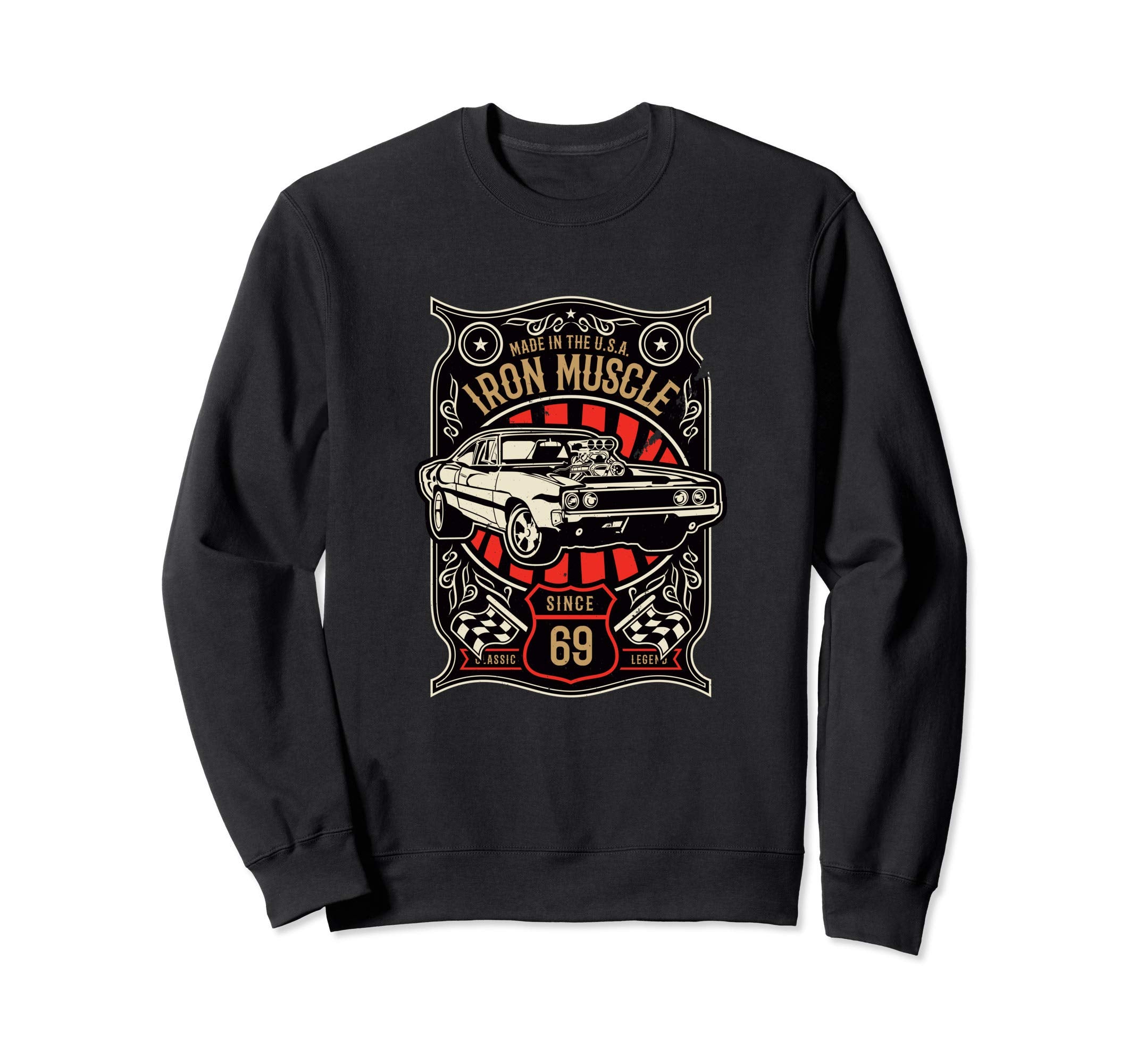 Legend 1969 American Muscle Cars Sweatshirt - Minimalist Print for Adults - T-Shirt, Sweatshirt, Hoodie