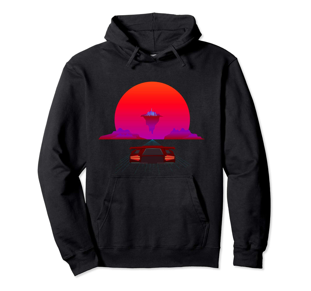 Futurism Synthwave 80S Vaporwave Sun Hoodie - Aesthetic Graphic Unisex - T-Shirt, Sweatshirt, Hoodie
