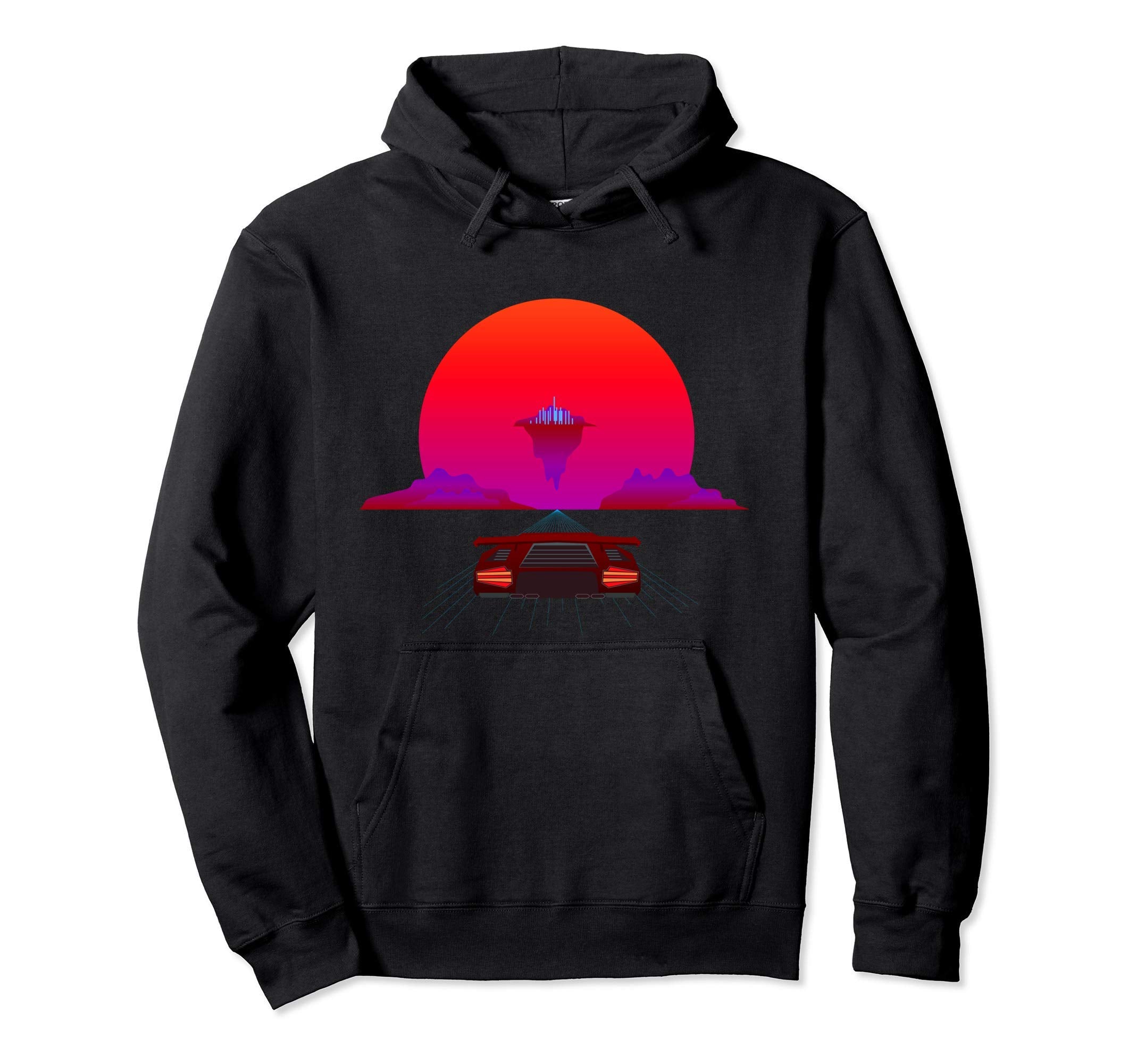 Futurism Synthwave 80S Vaporwave Sun Hoodie - Aesthetic Graphic Unisex - T-Shirt, Sweatshirt, Hoodie