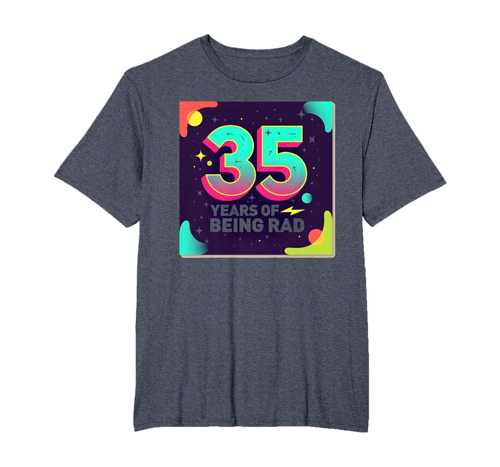 35Th Birthday Gift Rad 80S Celebration T-Shirt - Trendy Graphic for Adults - T-Shirt, Sweatshirt, Hoodie