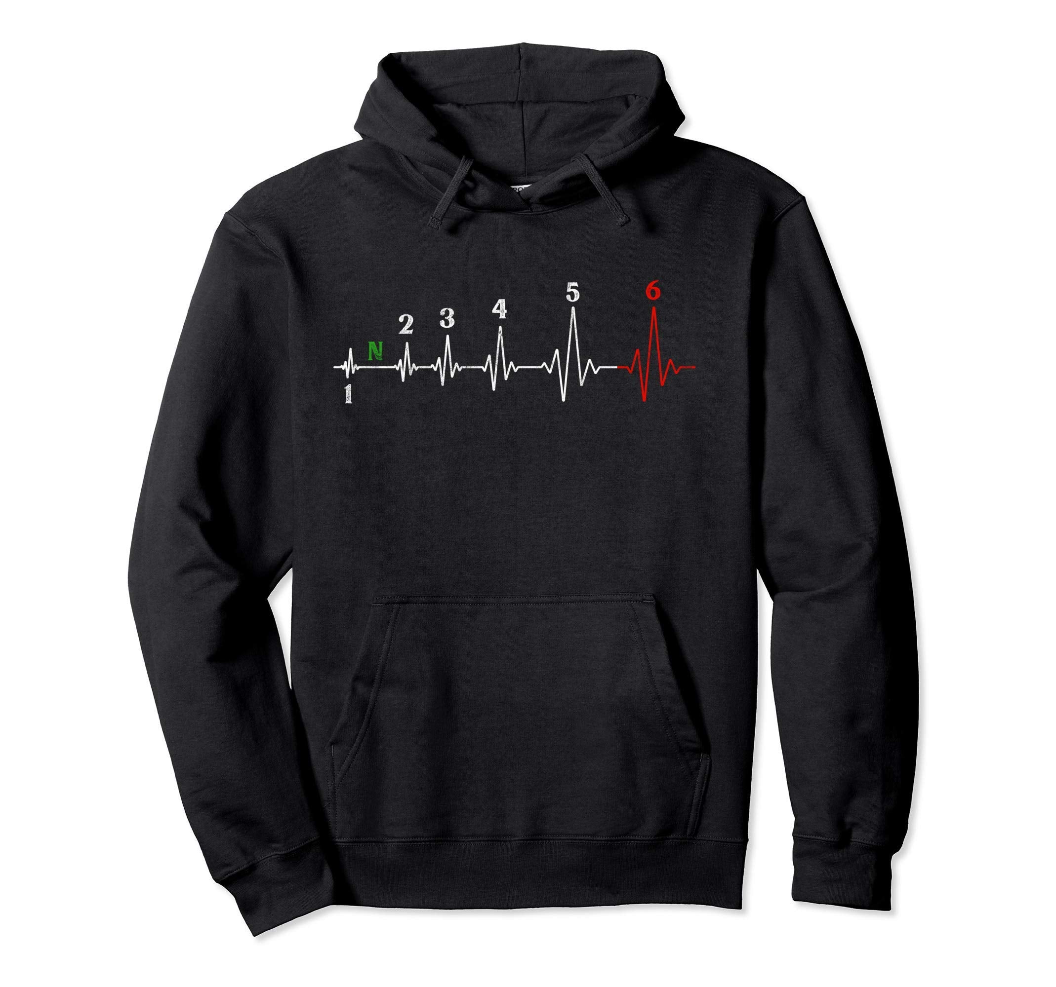 Motorcycle Heartbeat Gear Shift Hoodie - Casual Everyday Wear Unisex - T-Shirt, Sweatshirt, Hoodie