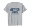 West Tisbury Massachusetts Ma Sports Navy T-Shirt - Minimalist Print Unisex - T-Shirt, Sweatshirt, Hoodie