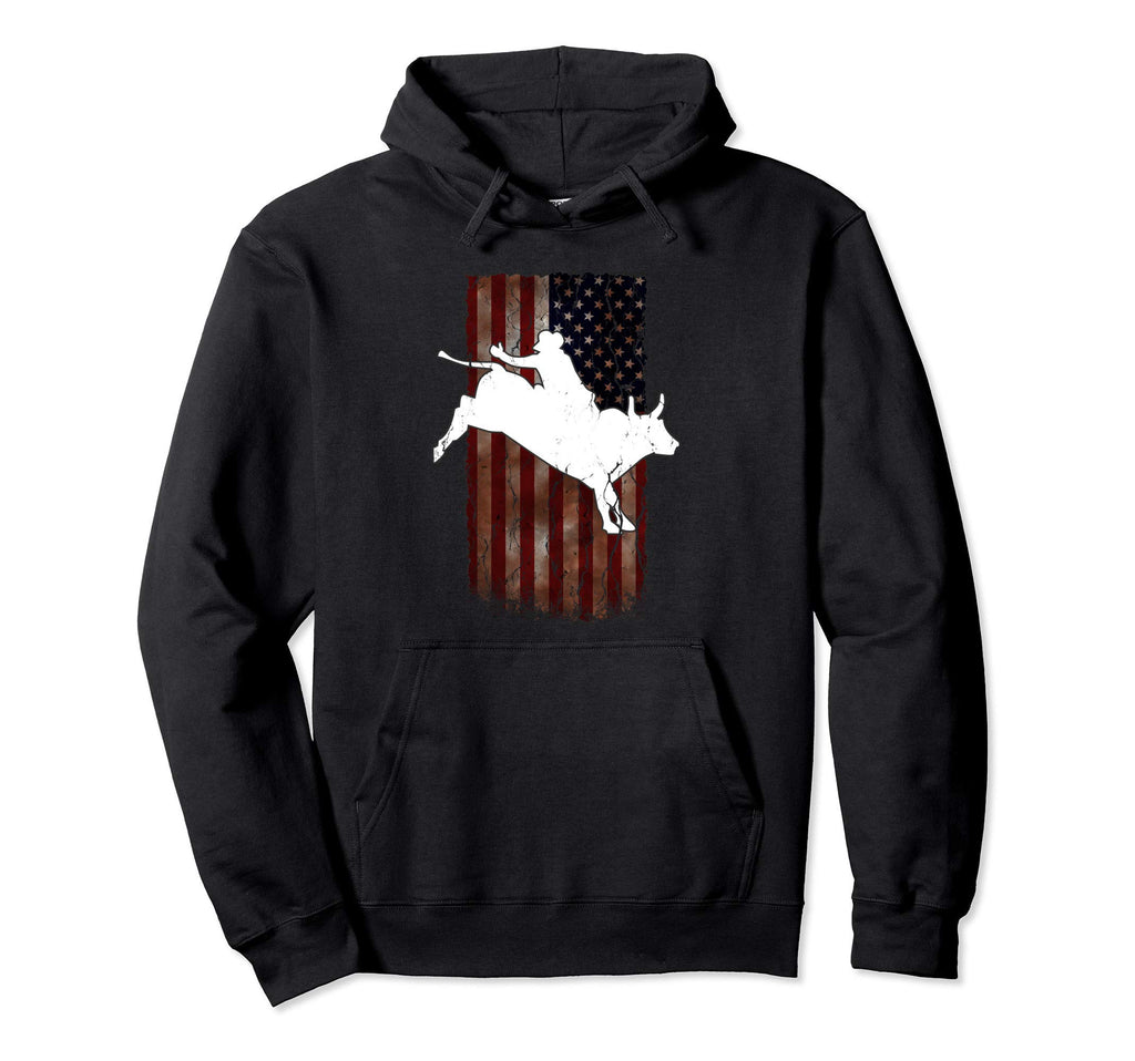 Usa Bull Rider America Cowboy Cowgirl Hoodie - Fun Novelty Design Unisex - T-Shirt, Sweatshirt, Hoodie