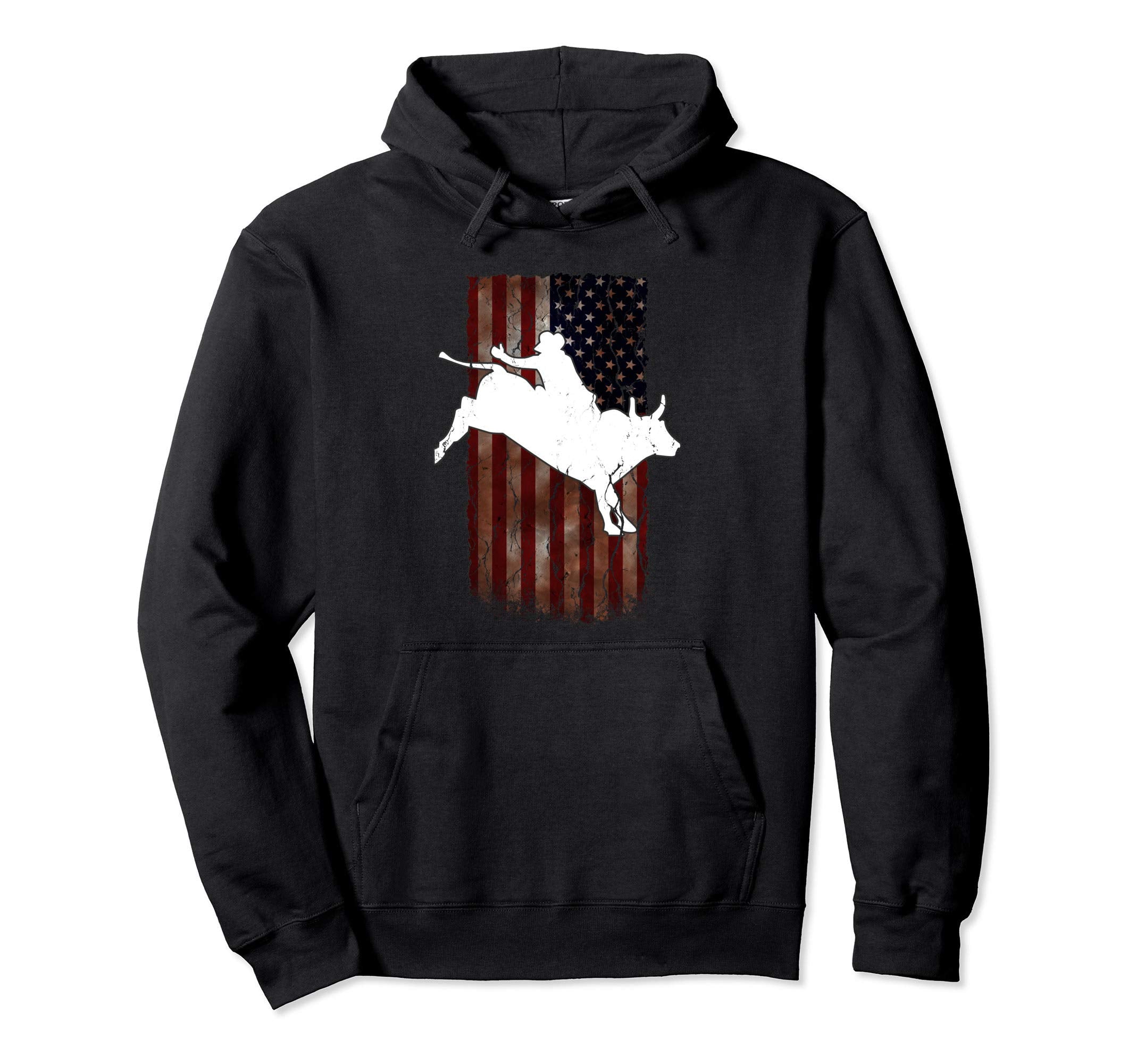 Usa Bull Rider America Cowboy Cowgirl Hoodie - Fun Novelty Design Unisex - T-Shirt, Sweatshirt, Hoodie