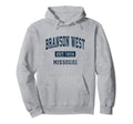 Branson West Missouri Mo Athletic Sports Hoodie - Trendy Graphic Unisex - T-Shirt, Sweatshirt, Hoodie