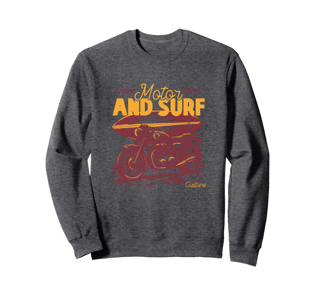 Motorcycle Surf Adventure Sweatshirt - Fun Novelty Design for Adults - T-Shirt, Sweatshirt, Hoodie