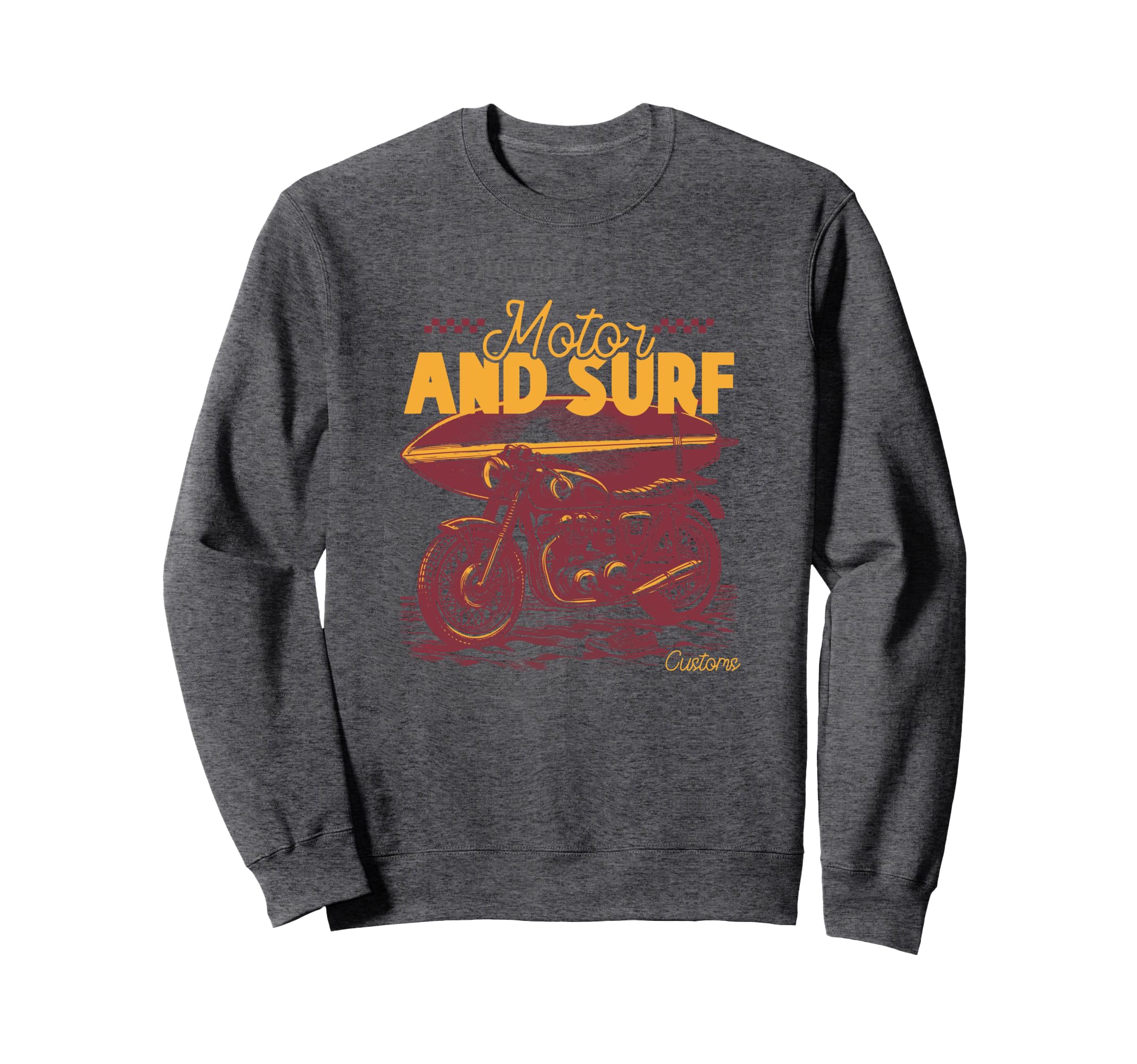 Motorcycle Surf Adventure Sweatshirt - Fun Novelty Design for Adults - T-Shirt, Sweatshirt, Hoodie