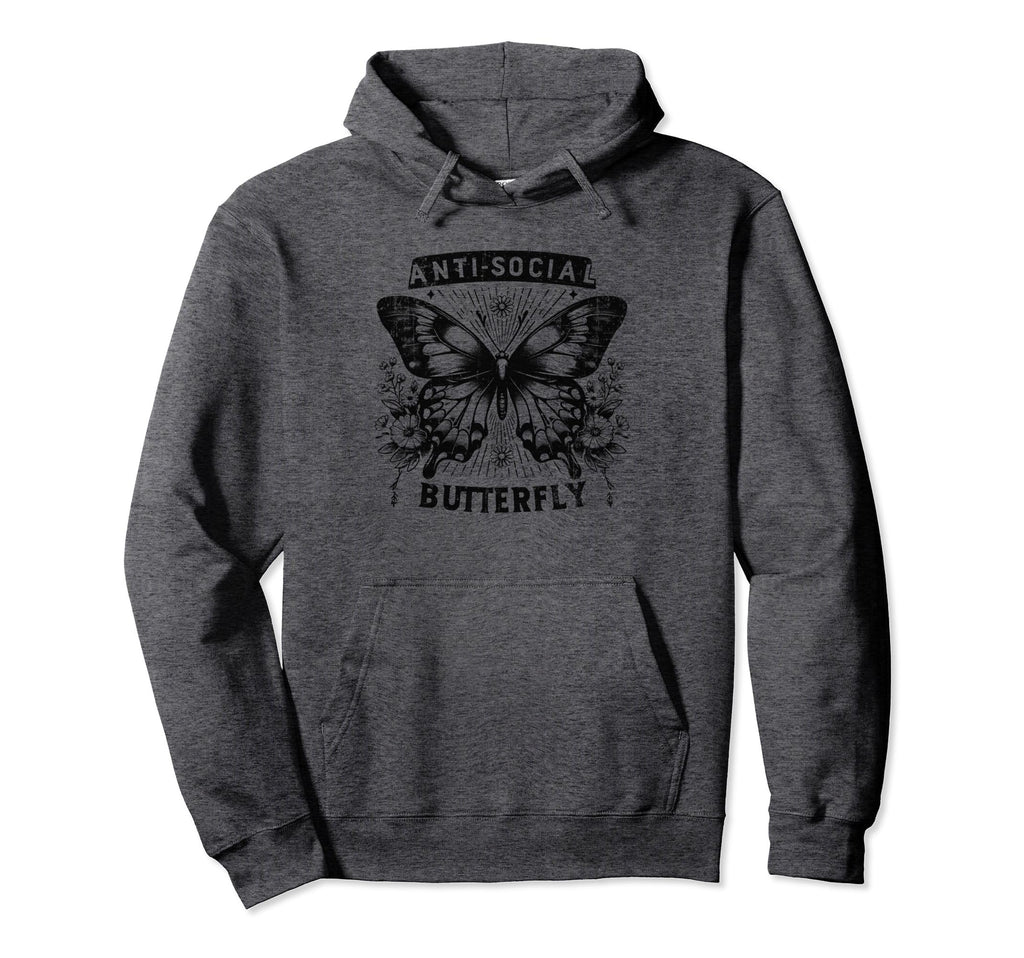 Sarcastic Antisocial Butterfly Introvert Hoodie - Graphic Print for Adults - T-Shirt, Sweatshirt, Hoodie