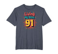 Living My Best 91 Birthday Gift T-Shirt - Aesthetic Graphic Men Women - T-Shirt, Sweatshirt, Hoodie