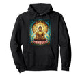Stained Glass Buddha Zen Buddhism Hoodie - Graphic Print Men Women - T-Shirt, Sweatshirt, Hoodie