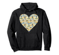 Ukrainian Flag 30S Floral Ukraine Heart Hoodie - Graphic Print Unisex - T-Shirt, Sweatshirt, Hoodie