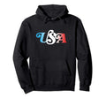 Usa Typography Patriotic Fourth July Hoodie - Trendy Graphic Unisex - T-Shirt, Sweatshirt, Hoodie