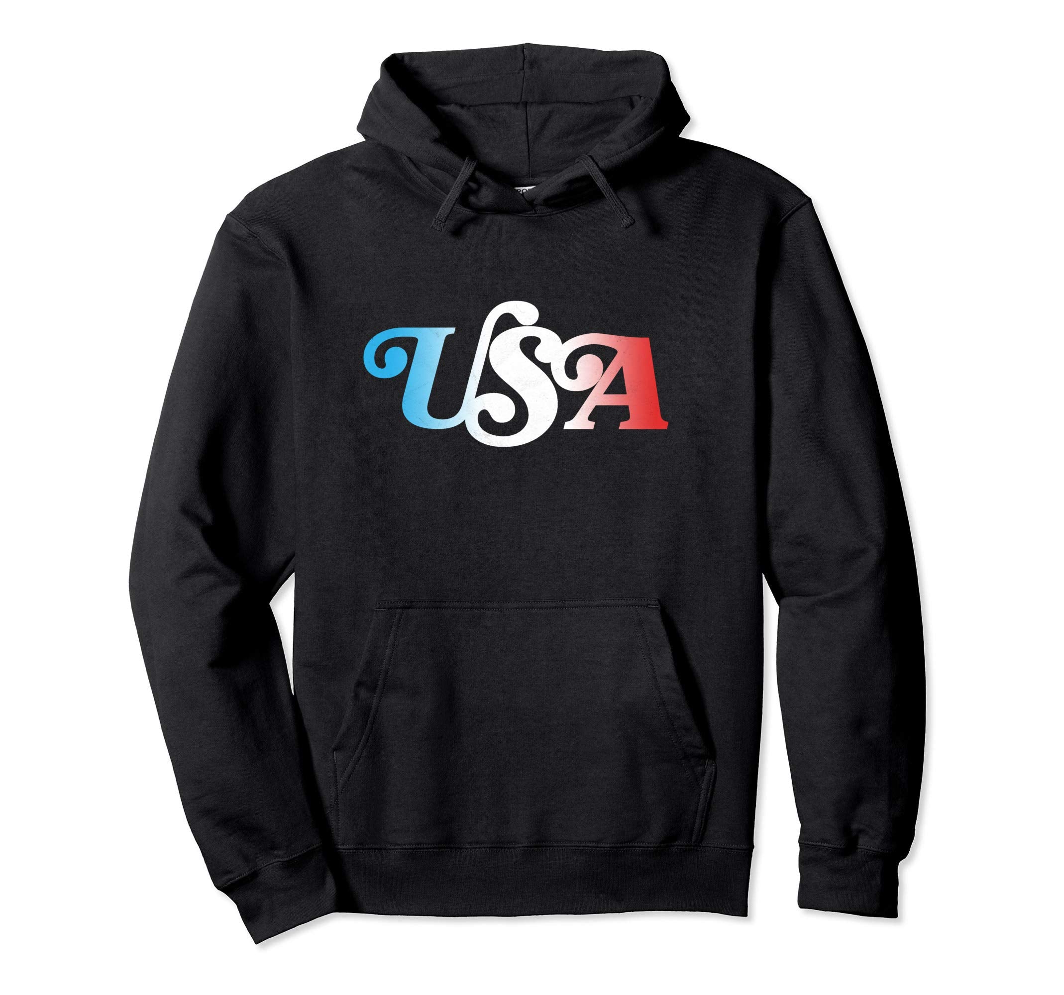 Usa Typography Patriotic Fourth July Hoodie - Trendy Graphic Unisex - T-Shirt, Sweatshirt, Hoodie