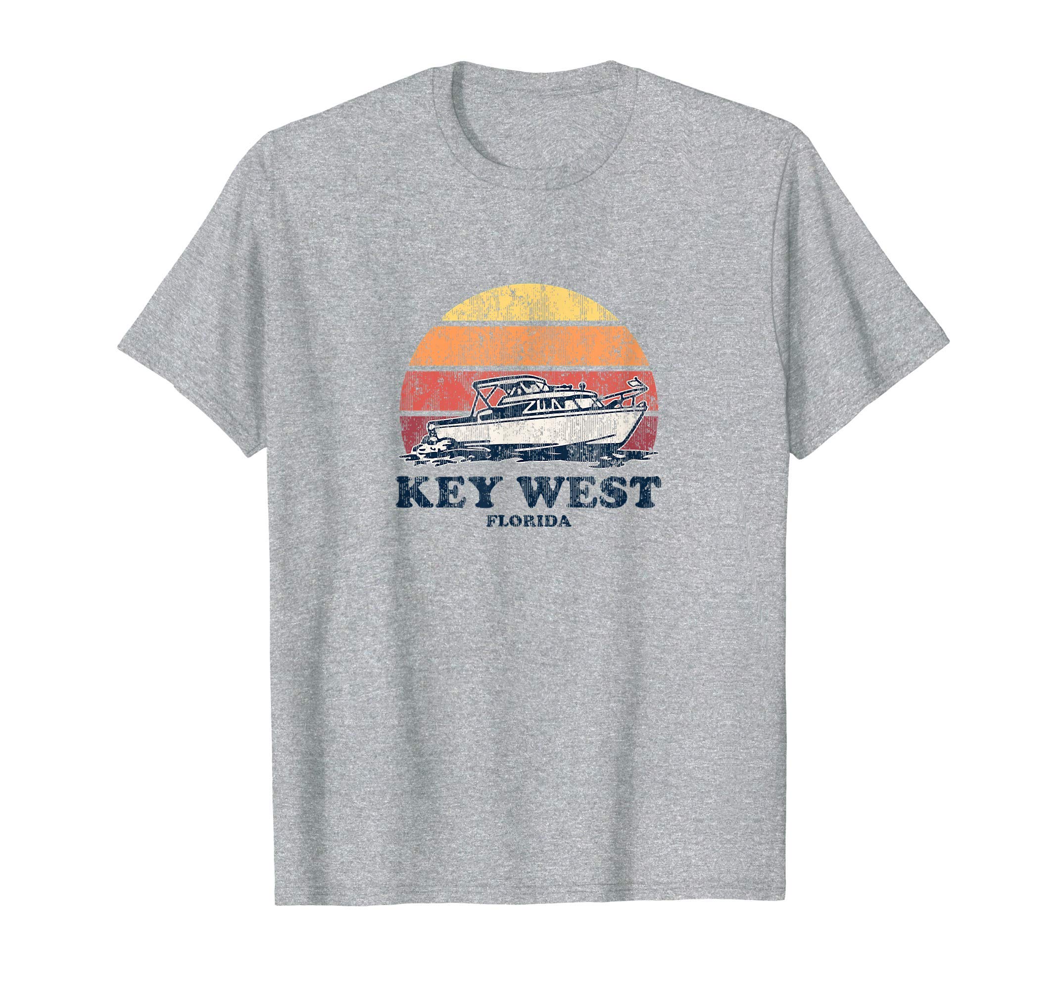 Key West Fl Boating 70S Boat T-Shirt - Trendy Graphic Unisex - T-Shirt, Sweatshirt, Hoodie