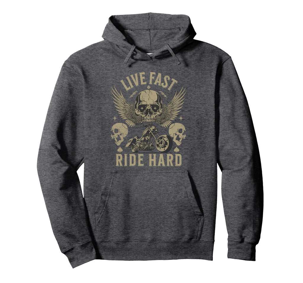 Live Fast Ride Hard Motorcycle Riding Hoodie - Aesthetic Graphic Unisex - T-Shirt, Sweatshirt, Hoodie