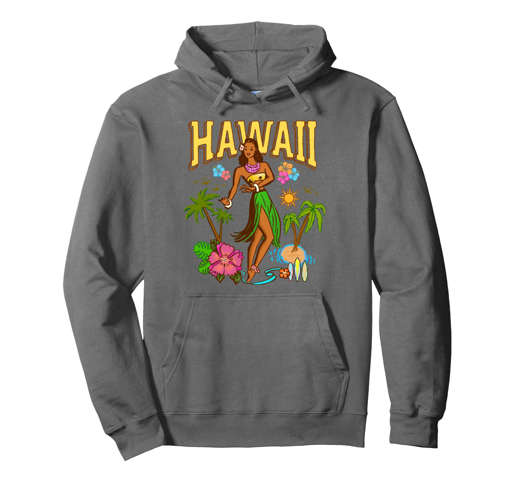 Hula Hawaii Aloha Beach Vibes Pinup Hoodie - Minimalist Print Unisex - T-Shirt, Sweatshirt, Hoodie