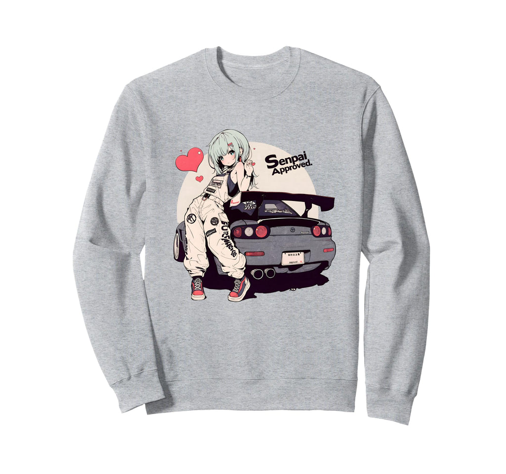 Jdm Racer Drift Culture Anime Sweatshirt - Unique Graphic for Adults - T-Shirt, Sweatshirt, Hoodie