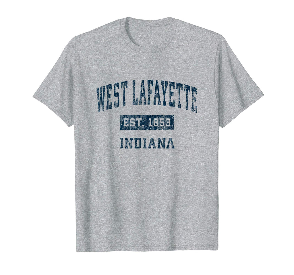 West Lafayette Indiana Sports Navy T-Shirt - Fun Novelty Design for Adults - T-Shirt, Sweatshirt, Hoodie