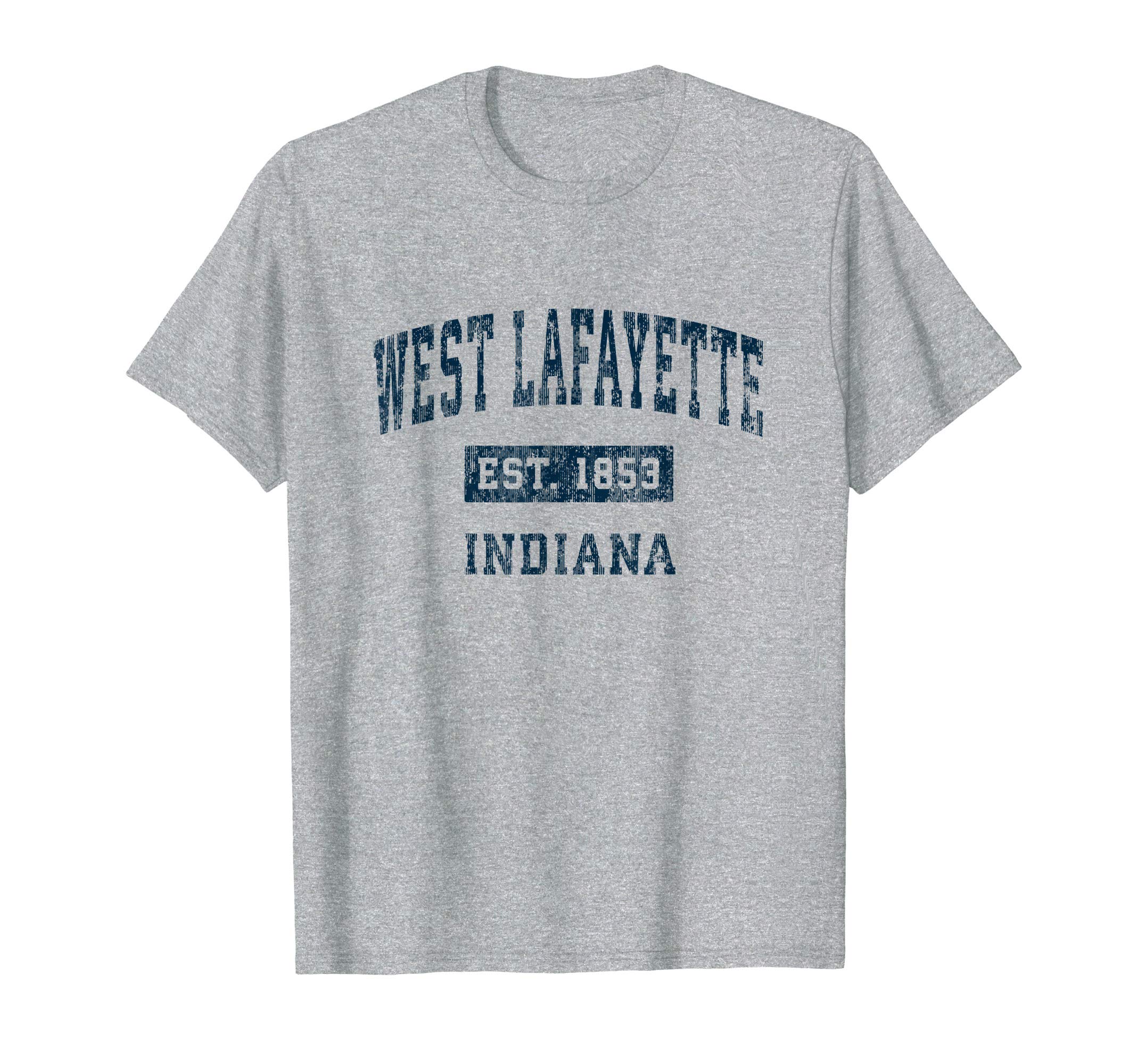 West Lafayette Indiana Sports Navy T-Shirt - Fun Novelty Design for Adults - T-Shirt, Sweatshirt, Hoodie