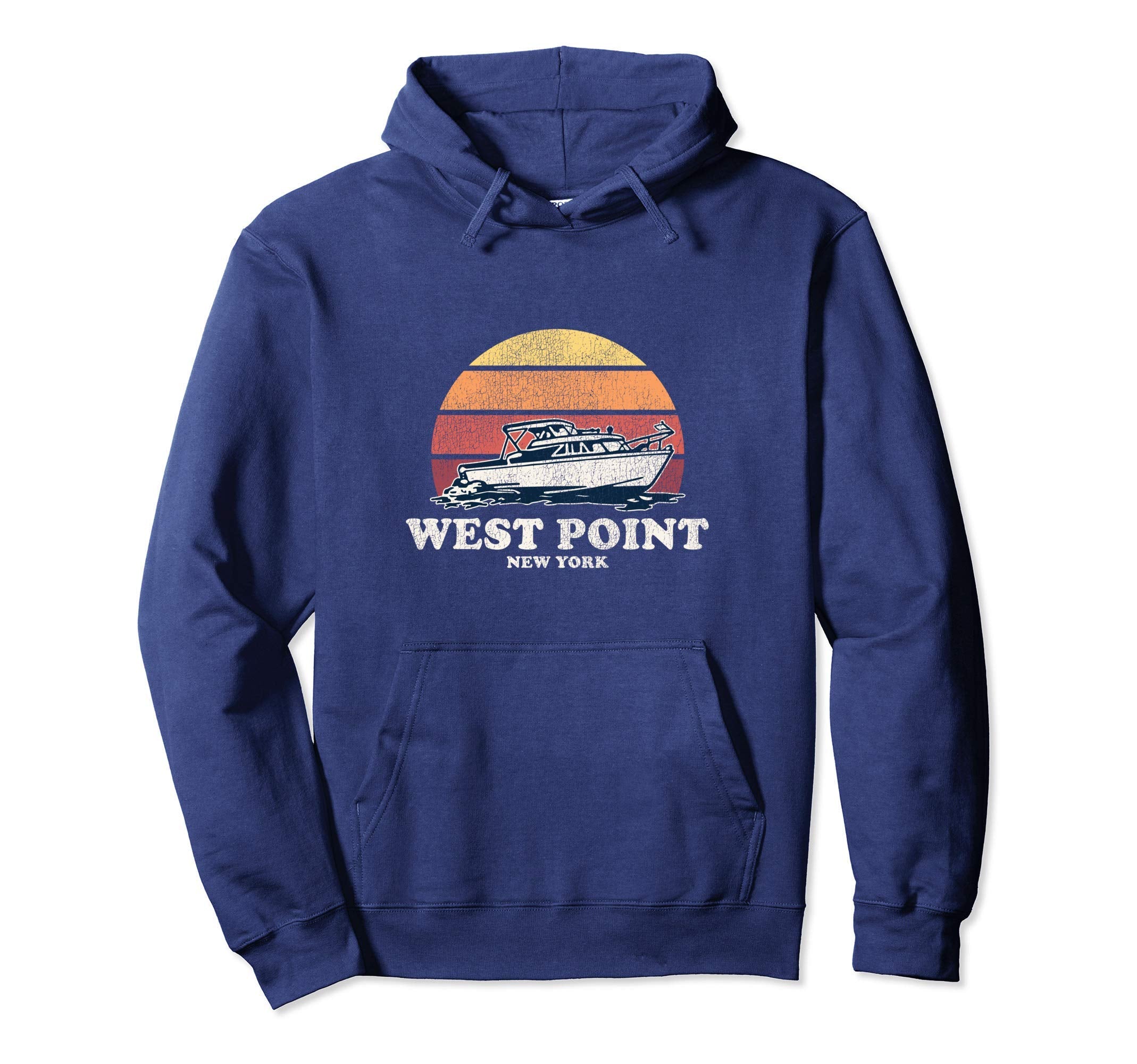 West Point Ny Boating 70S Boat Hoodie - Graphic Print Men Women - T-Shirt, Sweatshirt, Hoodie