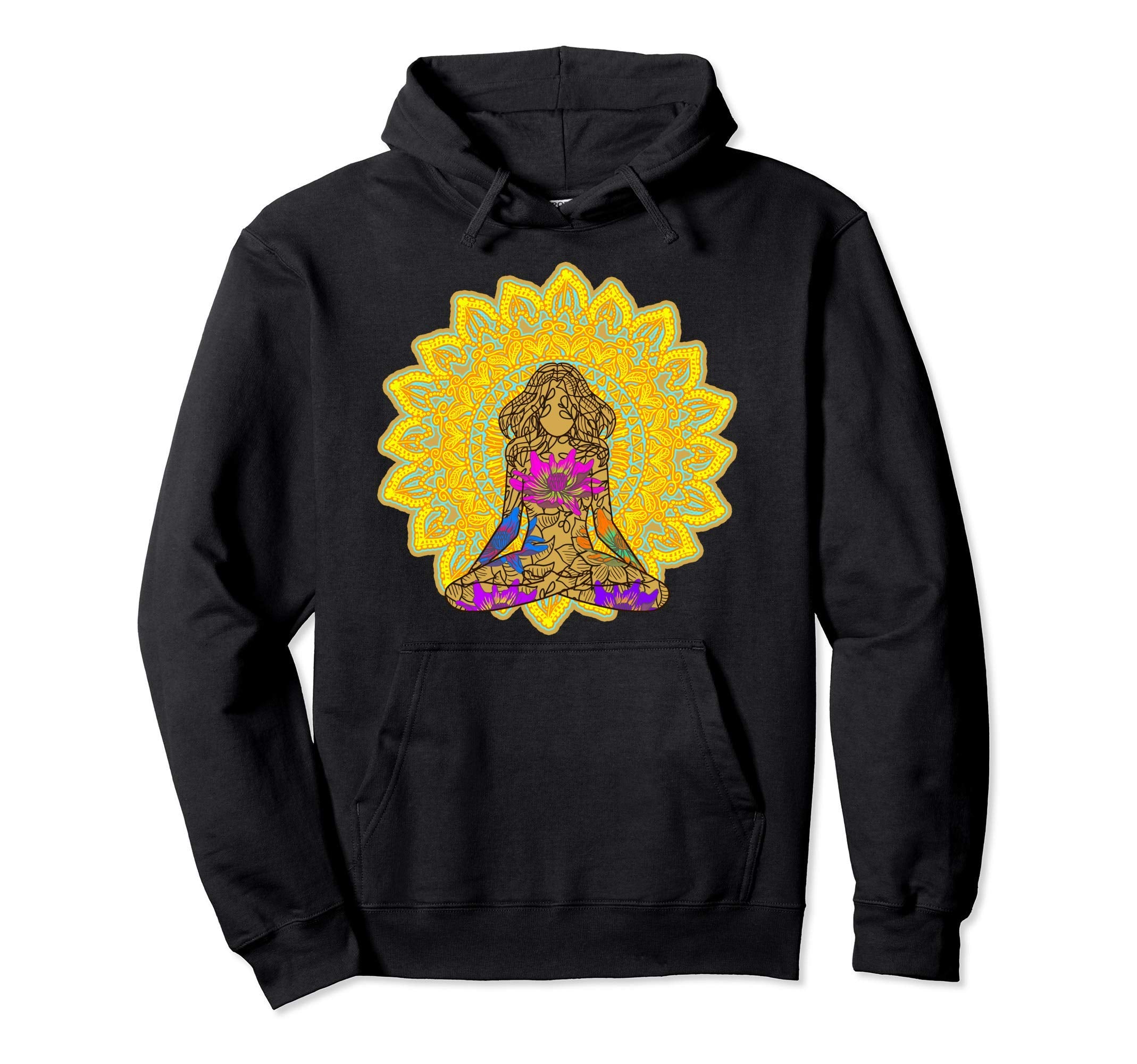 Yoga Mandala Floral Pattern Hobby Hoodie - Streetwear Style Men Women - T-Shirt, Sweatshirt, Hoodie