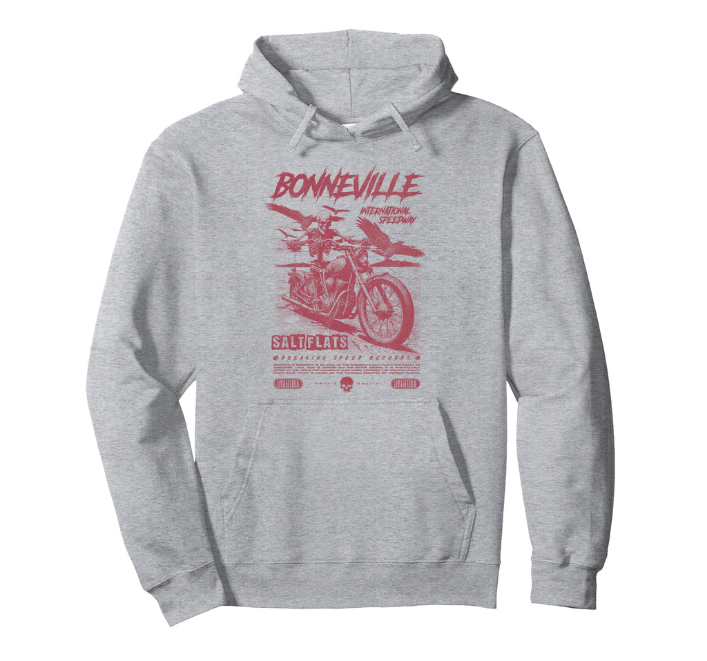 Bonneville Salt Flats Motorcycle Racing Hoodie - Unique Graphic for Adults - T-Shirt, Sweatshirt, Hoodie