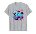 34Th Birthday Gift Keeping It 100 Neon T-Shirt - Unique Graphic for Adults - T-Shirt, Sweatshirt, Hoodie