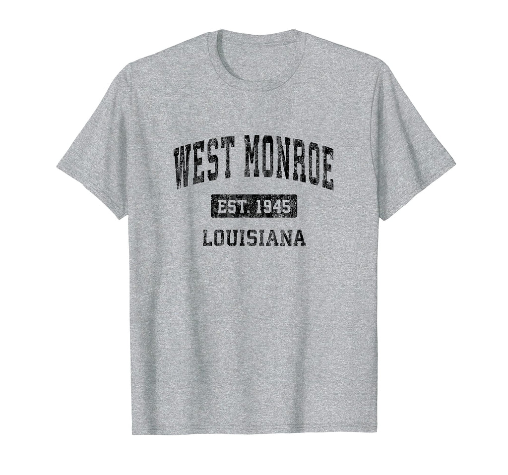 West Monroe Louisiana La Sports Black T-Shirt - Custom Art Print for Adults - T-Shirt, Sweatshirt, Hoodie