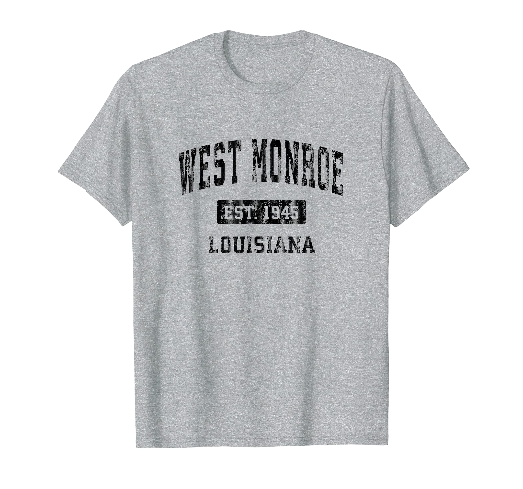 West Monroe Louisiana La Sports Black T-Shirt - Custom Art Print for Adults - T-Shirt, Sweatshirt, Hoodie