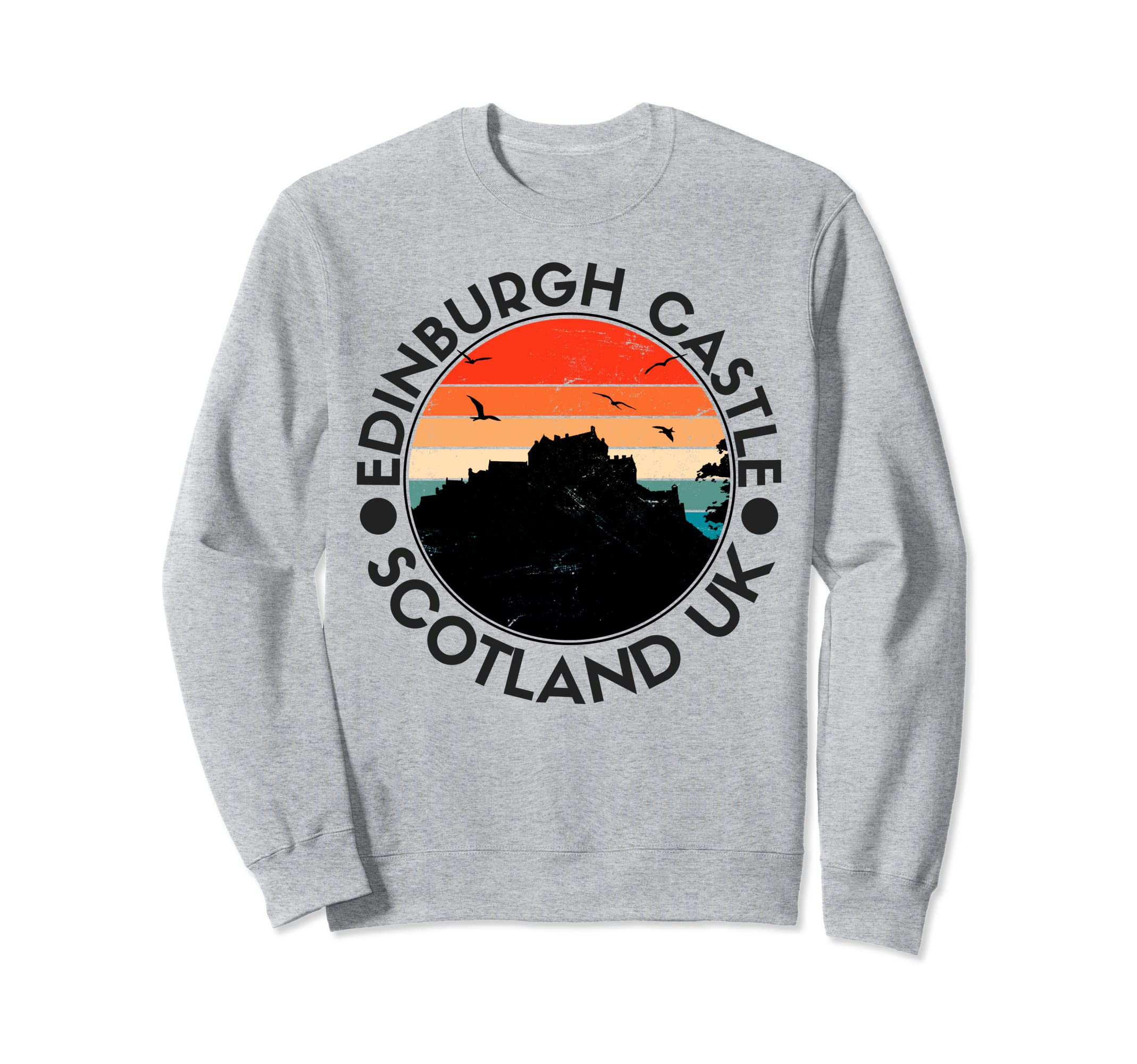 Edinburgh Castle Scotland Sunset Souvenir Sweatshirt - Graphic Print Unisex - T-Shirt, Sweatshirt, Hoodie