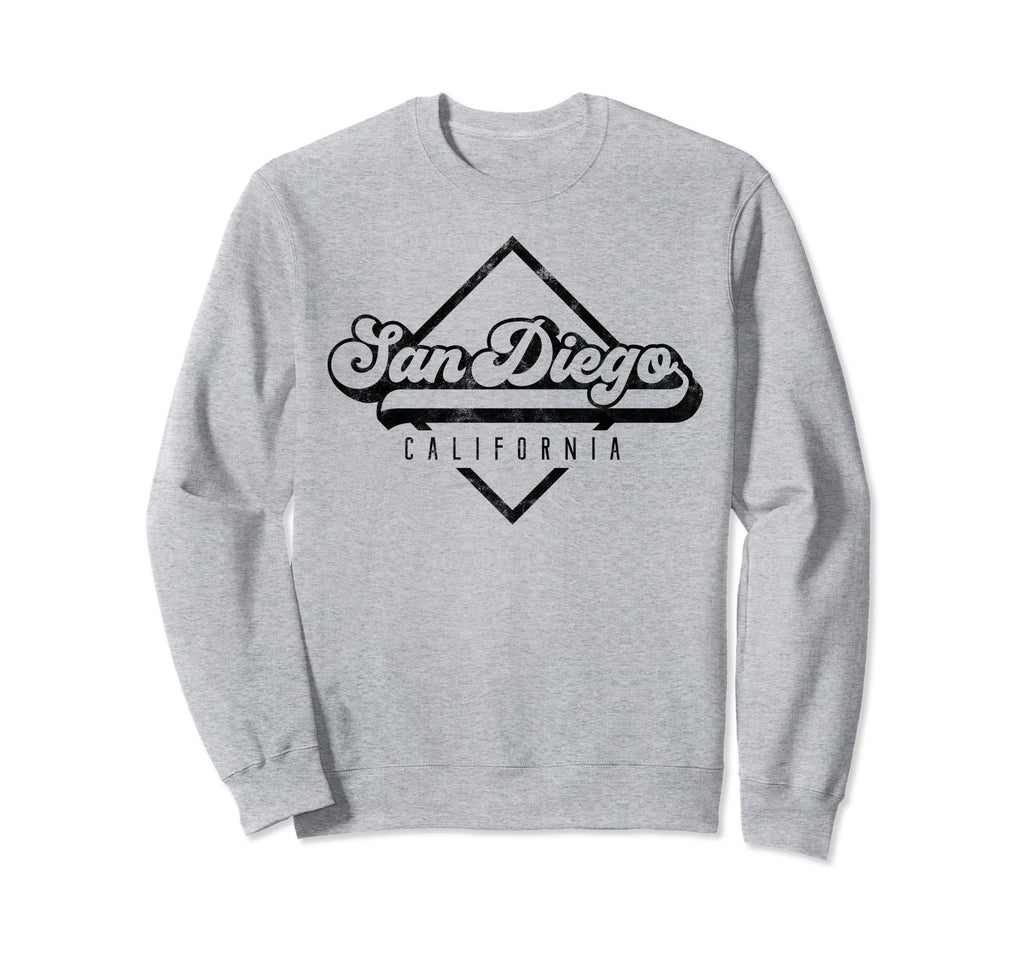 San Diego Ca Distressed 70S 80S Sweatshirt - Minimalist Print Men Women - T-Shirt, Sweatshirt, Hoodie