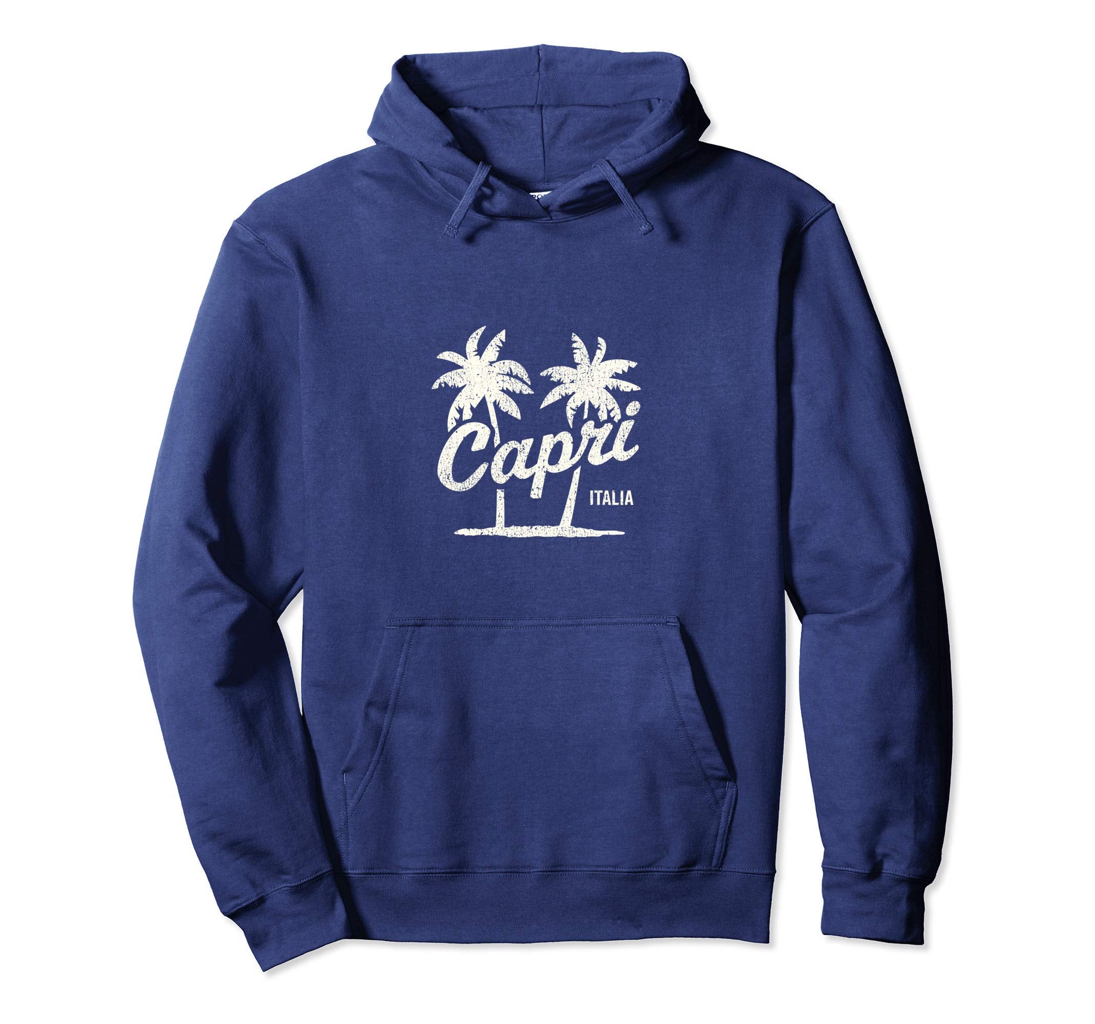 Capri Italy 70S Palm Trees Hoodie - Graphic Print for Adults - T-Shirt, Sweatshirt, Hoodie