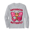 Groovy Anti Social Butterfly Ironic Funny T-Shirt - Custom Art Print Unisex - T-Shirt, Sweatshirt, Hoodie