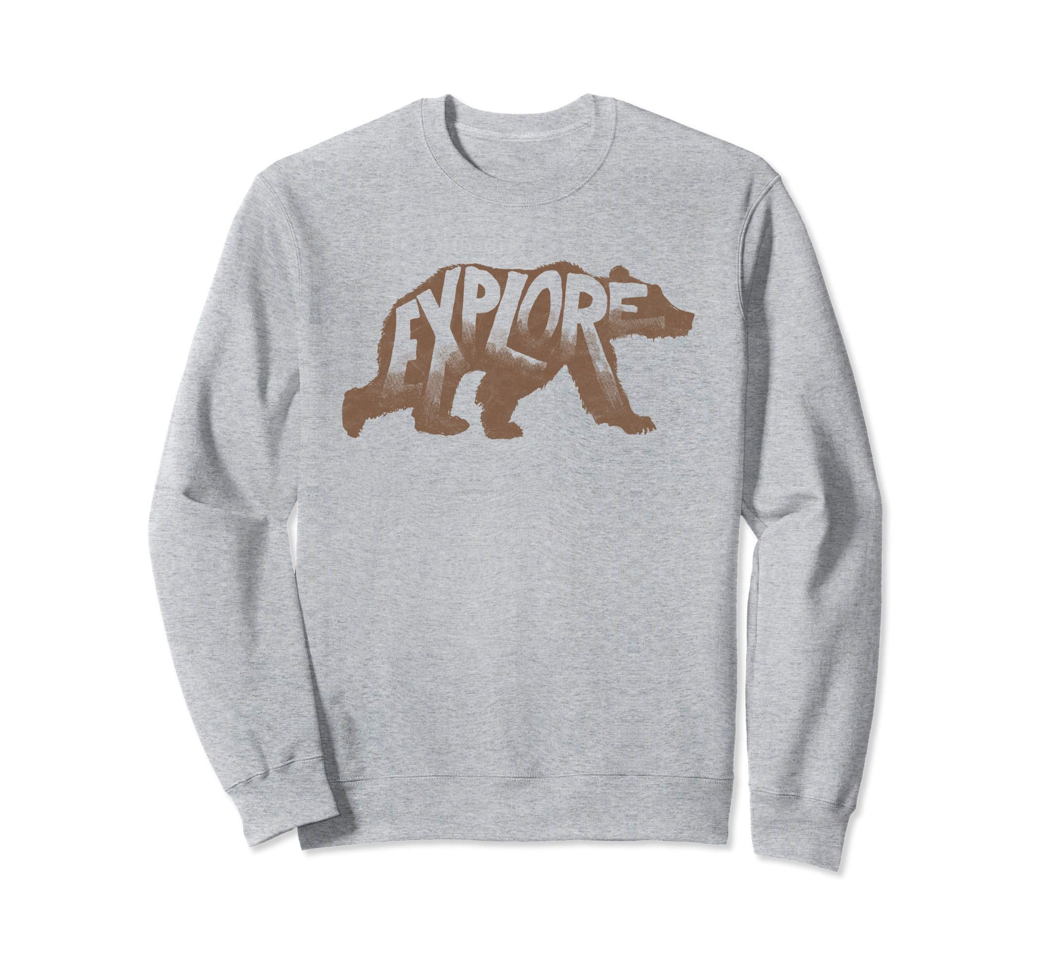 Explore Bear Typography Outdoors Sweatshirt - Casual Everyday Wear Unisex - T-Shirt, Sweatshirt, Hoodie