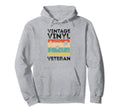 Vinyl Veteran Vinyl Lp Record Vinyls Hoodie - Graphic Print Men Women - T-Shirt, Sweatshirt, Hoodie