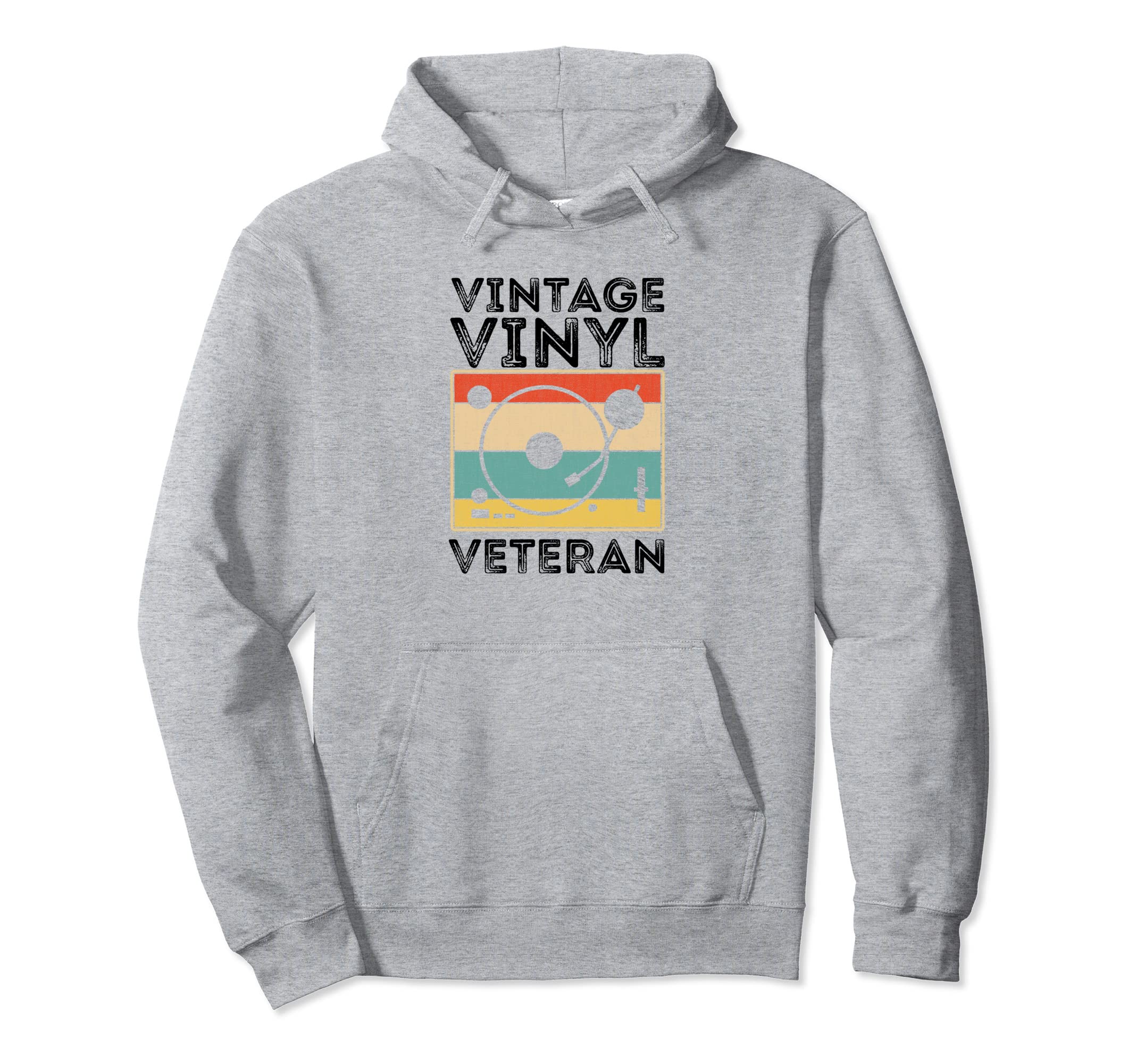 Vinyl Veteran Vinyl Lp Record Vinyls Hoodie - Graphic Print Men Women - T-Shirt, Sweatshirt, Hoodie