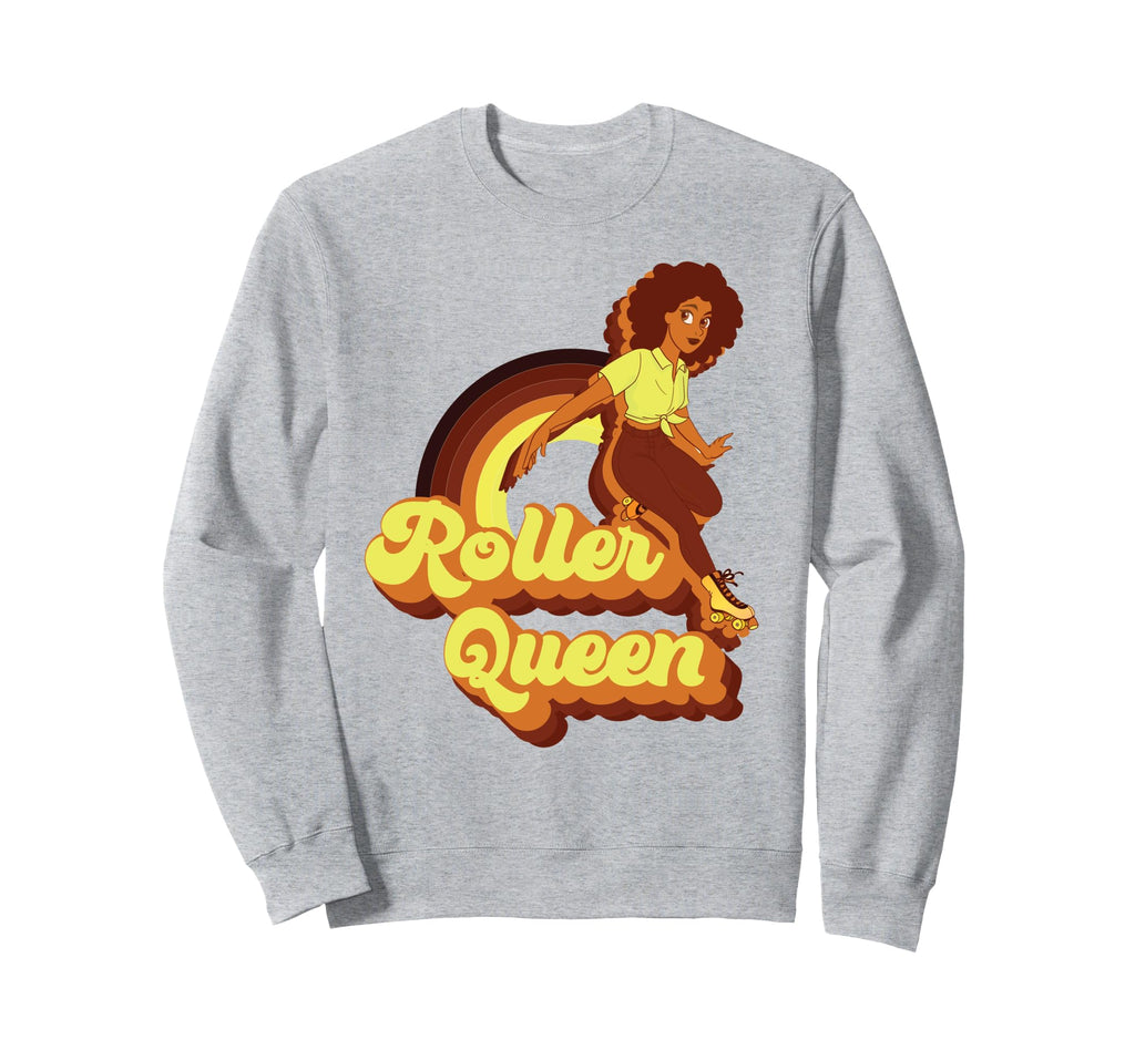 Roller Skating Skate 1970S Afro Sweatshirt - Unique Graphic for Adults - T-Shirt, Sweatshirt, Hoodie
