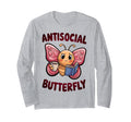 Groovy Anti Social Butterfly Ironic T-Shirt - Custom Art Print Men Women - T-Shirt, Sweatshirt, Hoodie
