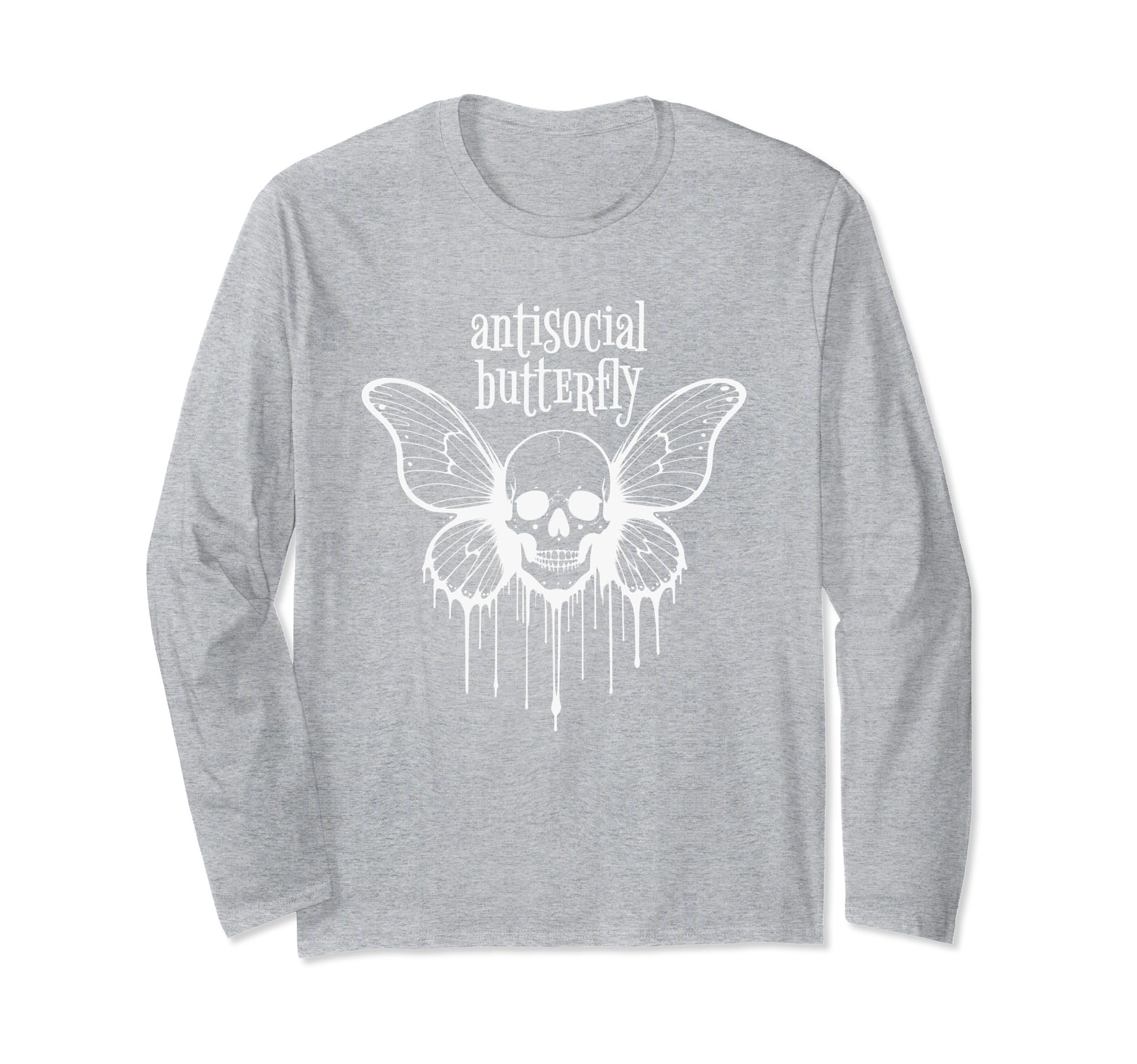 Antisocial Butterfly Introvert Macabre T-Shirt - Unique Graphic Unisex - T-Shirt, Sweatshirt, Hoodie