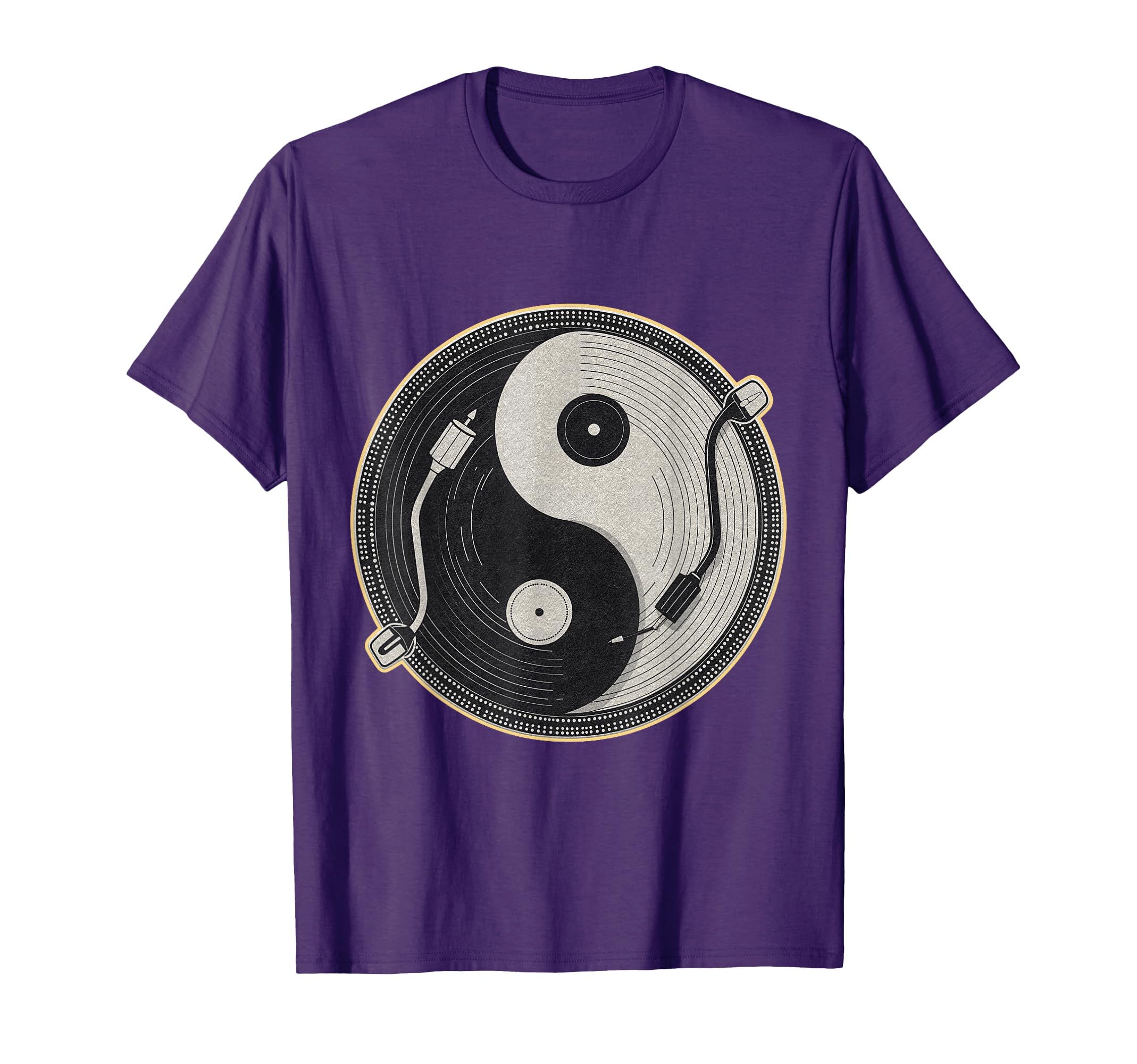 Yin Yang Vinyl Record Player Collector T-Shirt - Graphic Print Men Women - T-Shirt, Sweatshirt, Hoodie