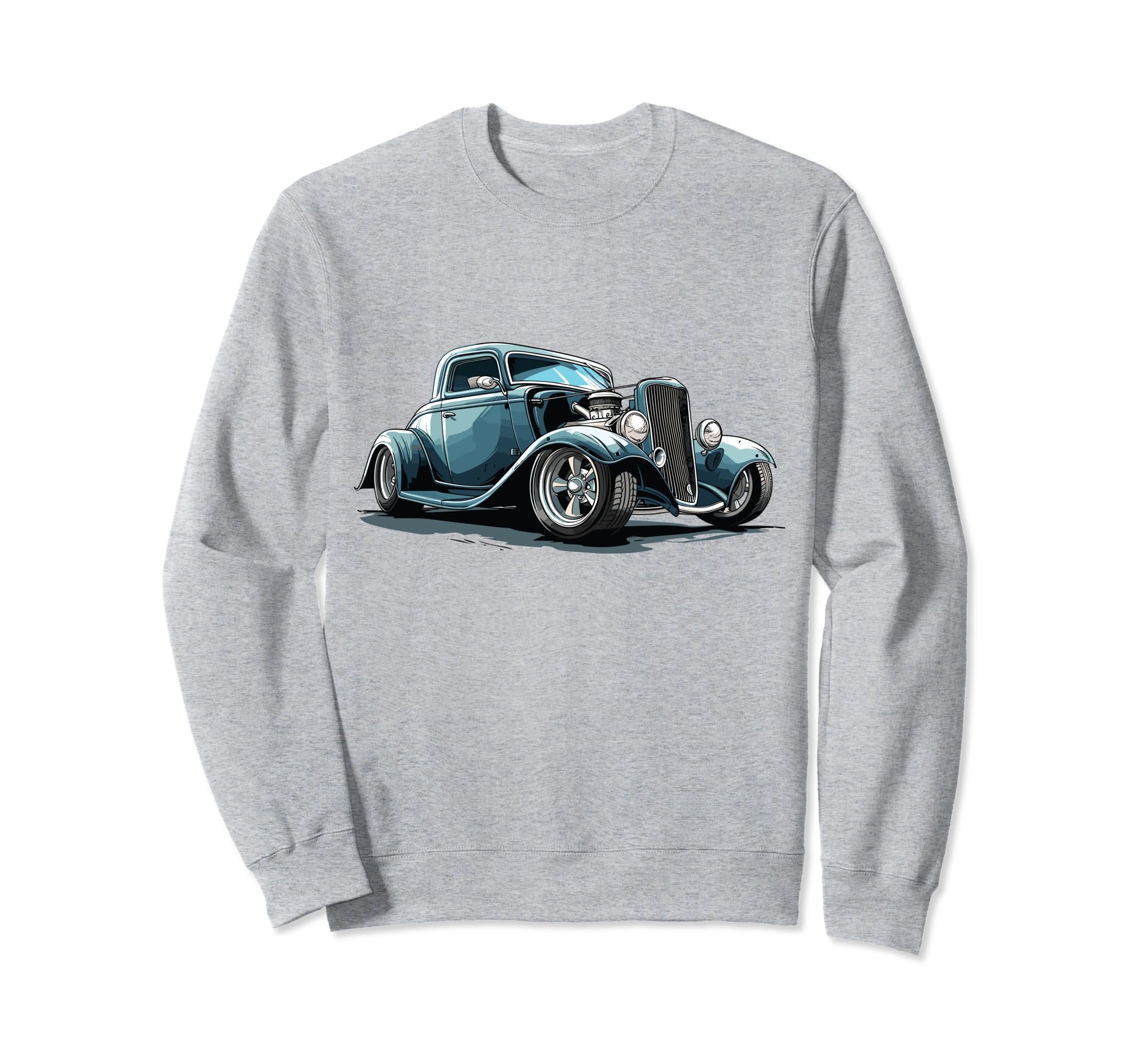 Hotrod Car Illustration Hotrod Sweatshirt - Minimalist Print for Adults - T-Shirt, Sweatshirt, Hoodie