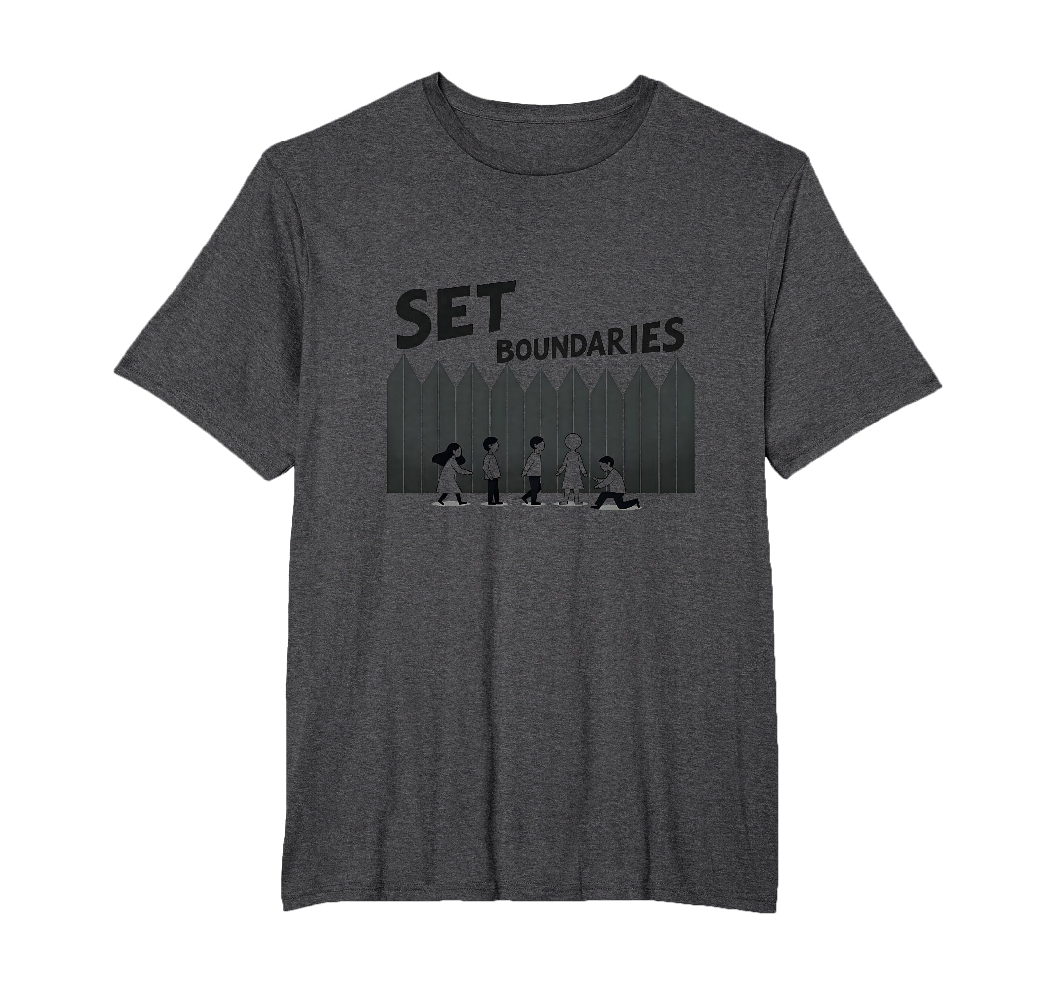 Set Boundaries Empowering Wall Art T-Shirt - Casual Everyday Wear Unisex - T-Shirt, Sweatshirt, Hoodie