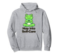 Hop Into Self Care Frog Hoodie - Custom Art Print for Adults - T-Shirt, Sweatshirt, Hoodie