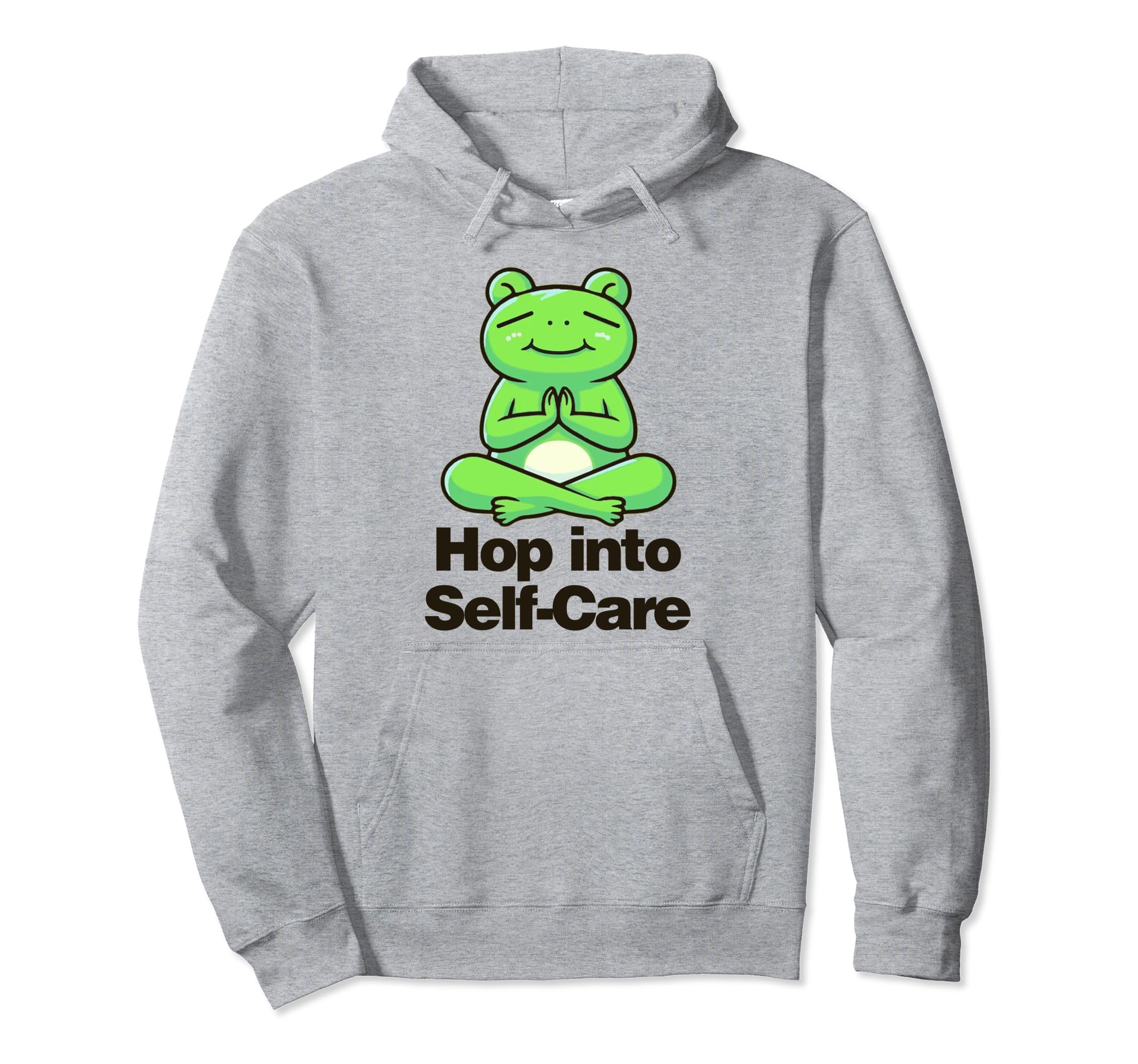 Hop Into Self Care Frog Hoodie - Custom Art Print for Adults - T-Shirt, Sweatshirt, Hoodie