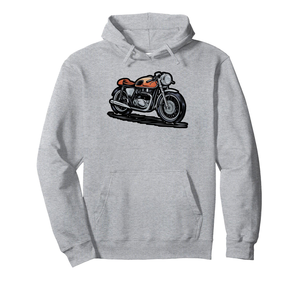 Motorcycle Front View Sketch Hoodie - Trendy Graphic for Adults - T-Shirt, Sweatshirt, Hoodie