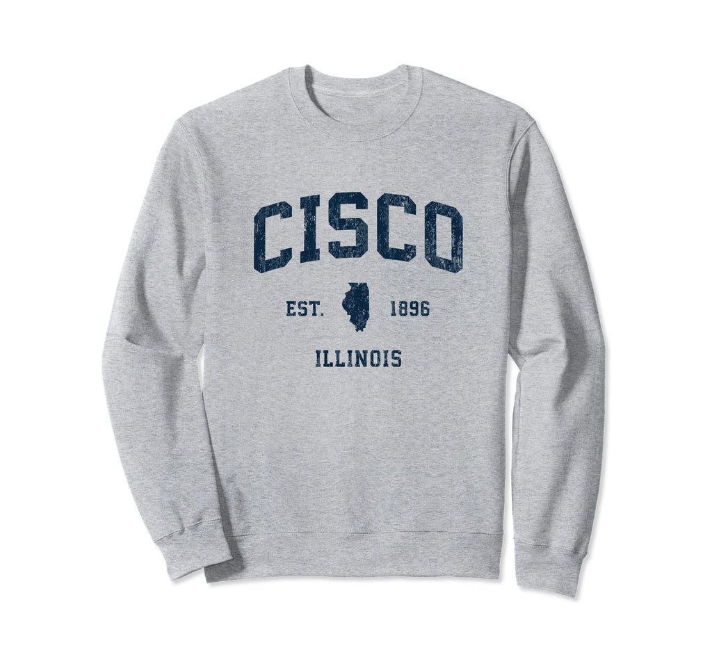 Cisco Illinois Il Athletic Navy Sweatshirt - Fun Novelty Design Men Women - T-Shirt, Sweatshirt, Hoodie