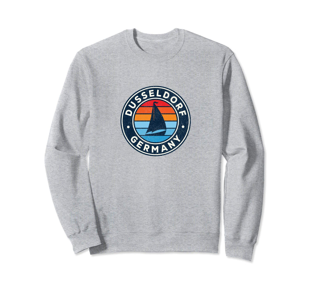 Dusseldorf Germany Sailboat 70S Sweatshirt - Novelty Apparel Men Women - T-Shirt, Sweatshirt, Hoodie