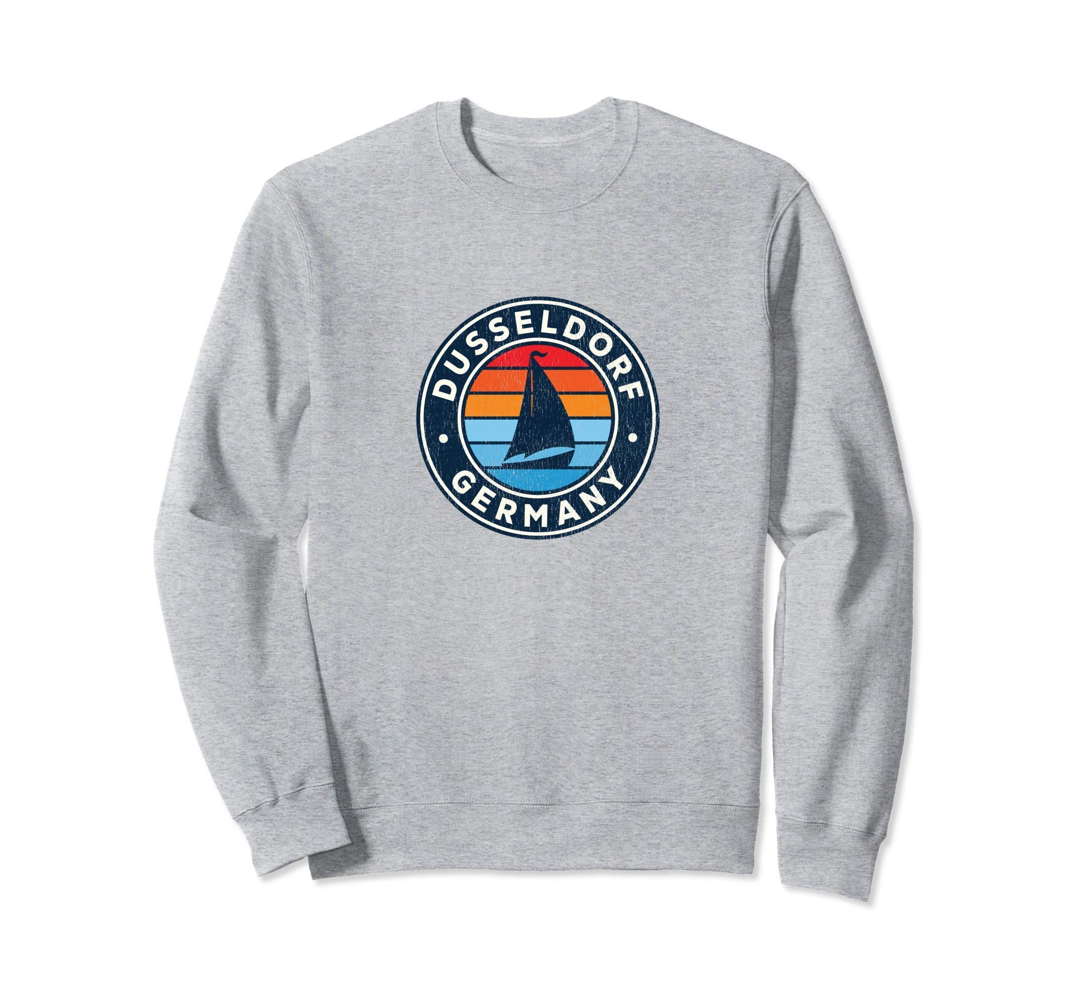 Dusseldorf Germany Sailboat 70S Sweatshirt - Novelty Apparel Men Women - T-Shirt, Sweatshirt, Hoodie