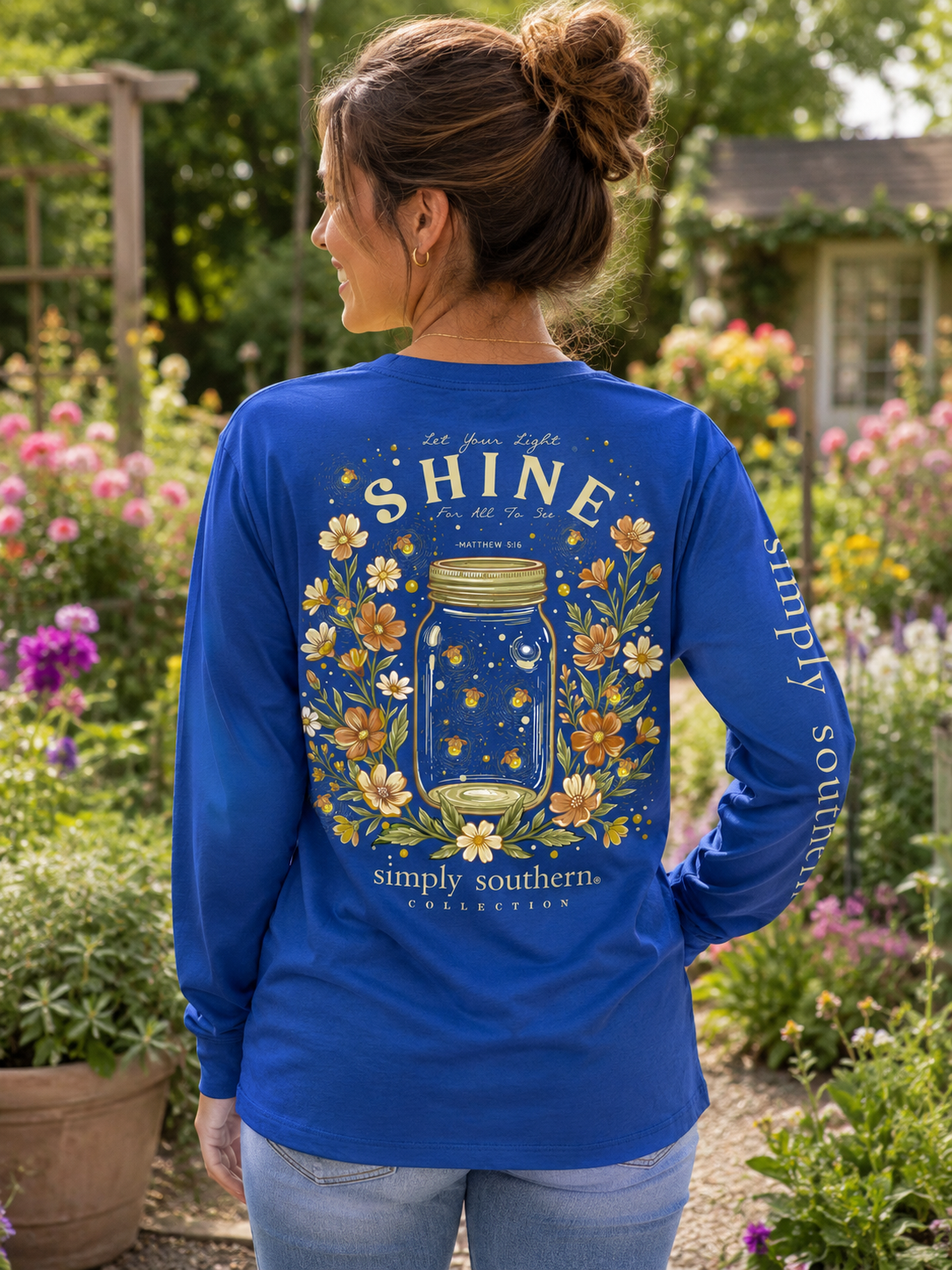 Simply Southern Light Shine Mason Jar - Adult & Kids T-Shirts, Sweatshirts & Hoodies apparel design preview 1